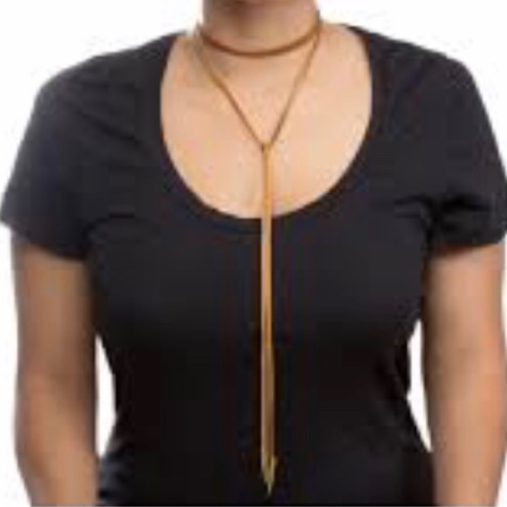 Dogeared leather lariat